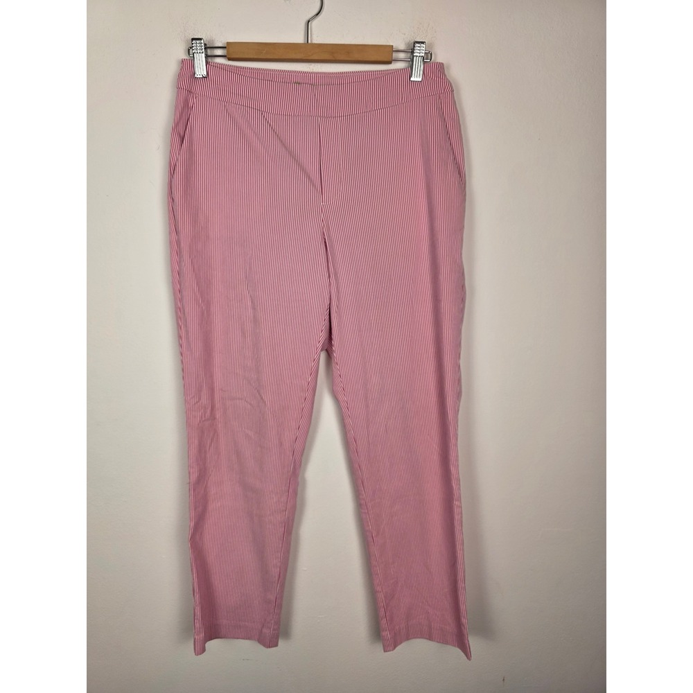 Swing Control Women Pink Whiteโ Stripe Golf Pants Size 10